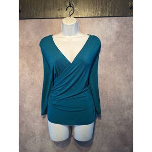 Covington, low-cut,  faux wrap blouse size xl petite